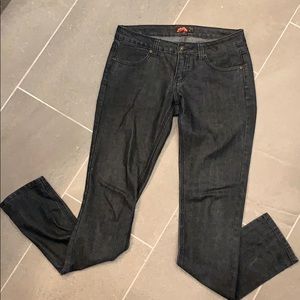 Dark wash skinny jeans